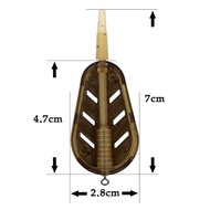 HODEDS. Bait holder explosion hook zinc alloy bait holder feeder library fishing 1PC