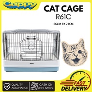 Dayang R61C Pet Cat Kitten Cage House with Wheels Enclosure Foldable Indoor Cat Playpen Metal Cage