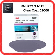 3M Trizact 6" ClearCoat P1500 02088 Hookit Sanding Disc, Sand paper
