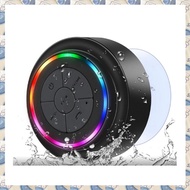 (SDRB) Upagrade Light Stereo Wireless Waterproof BT Speakers FM Radio Black Plastic for Phones Lapto