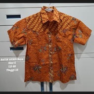 290. (Preloved) BATIK KERIS Kemeja Anak Laki Authentic