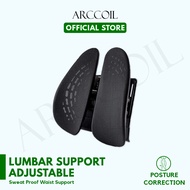 Arccoil Adjustable Lumbar Spinal Support Cushion Ergonomic Back Pad Support Car Seat Cushion