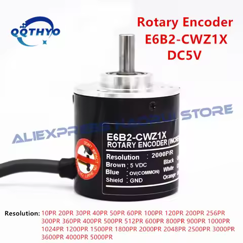 1Pcs E6B2CWZ1X Optical Rotary Encoder E6B2-CWZ1X 10P/R~5000P/R 2500 2000 1200 1024 1000PR 600 500 40
