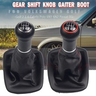 For Volkswagen VW Golf 2 3 4 Cabrio Polo 6N1 6N2 5 Speed Gear Shift Knob Lever Gaiter Boot Leather C