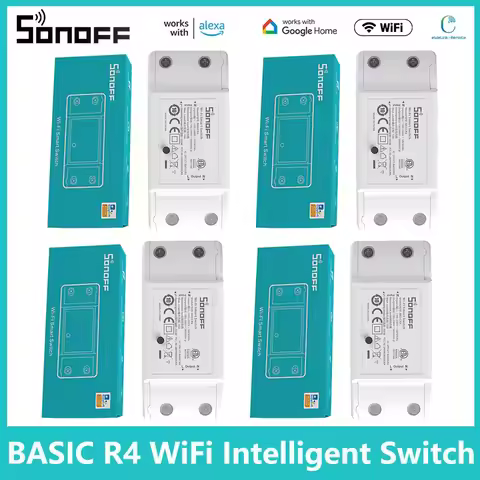 SONOFF BASICR4 WiFi Switch Smart Home Relay Light Switch Voice Timing Remote Control Home Assistant 