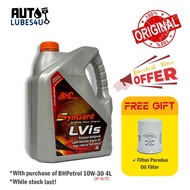 BHP SynGard LVis 10W30 Mineral 4L (FOC Filton Perodua Oil Filter FO-9338) - BHP Car Engine Oil