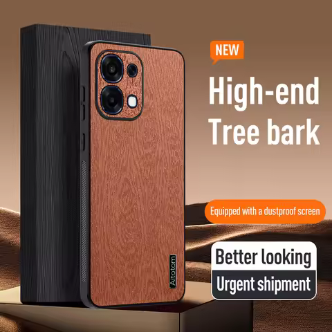 Tree Grain Leather Phone Case For OPPO Find X8 X9 Ultra A5 A5X A6 A6X RENO 12F 12 13F 13 14 15F 15 P
