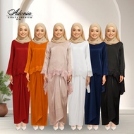 [1SET] LISA KAFTAN LACE U8306 KURUNG KAFTAN FOR RAYA SHIMMER AND GLOWY SATIN IRONLESS AND FREESIZE