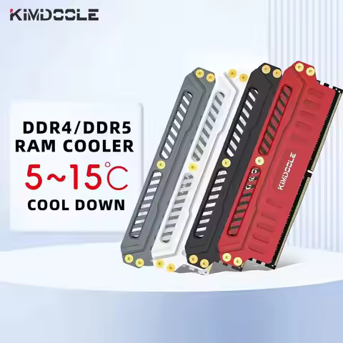 Kimdoole DDR4/DDR5 Aluminum Alloy Memory RAM Cooler Cooling Heatsink Cooling Vest for PC RAM PC Game
