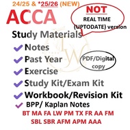 24/25&25/26 ACCA Study Materials｜BPP/ Kaplan Notes｜Past Paper｜BT MA FA LW PM TX FR AA FM SBL SBR AFM