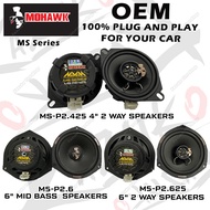 100% Original MOHAWK MS Series Plug &amp; Play Speaker Car Kereta Speaker 6 / 4 inch 2 Way Mid Bass Speaker Best Audio System Suitable for Proton Perodua Myvi Persona Axia Saga Ativa Viva Bezza Aruz Iriz