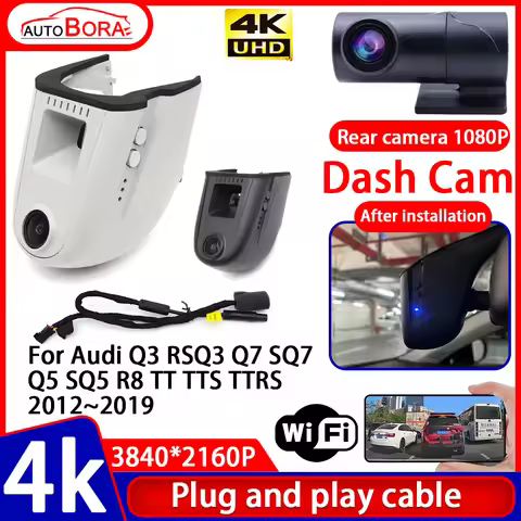 ZhuCamX Video Recorder 4K UHD Plug and Play Car DVR Dash Cam Camera for Audi Q3 RSQ3 Q7 SQ7 Q5 SQ5 R