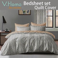 [V.home] Fitted Bedsheet set Bed Sheet Quilt Cover-for mattress up to 38cm/15inch thick