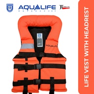 ♞AQUALIFE Life Vest with HEADREST ( MARINA APPROVED) MANUFACTURER