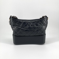 【二手】香奈兒 Gabrielle de Chanel Hobo 菱格紋皮革單肩包，27 系列，A93824，黑色