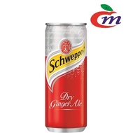 Schweppes Dry Ginger Ale Can 320ml Red