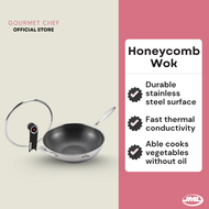 [JML Official] Gourmet Chef Honeycomb Wok 36cm |  7 Layers of Stainless Steel and Aluminum