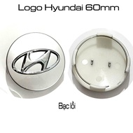 <Chụp mâm> Logo mâm xe Hyundai chụp mâm chụp Lazang xe Hyundai (đường kính 60mm). Hyundai60