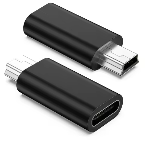 Type C to Mini USB 2.0 Adapter Charging Data Transfer USB C Female to Mini USB Male Converter For Ca