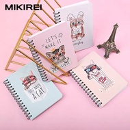 MIKIREI Colorful Cute Cat Spiral ring Notebook | Spiral cat ring book | Cat Diary | JOURNAL BOOK