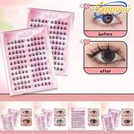 HAPPYUU Segmented False Eyelashes, Anime Cosplay Glue Free Manga Lashes, Beautiful Multiple Styles W