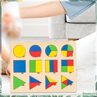 [Freneci] Montessori Toy Learning Toy Spatial Logical Thinking Wooden Geometry Puzzle