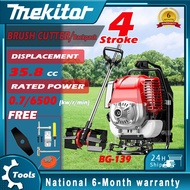Mekitor 4 Stroke Super Heavy Duty Mesin Potong Rumput Backpack Brush Grass Cutter Trimmer Lawn Mower