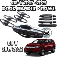 Honda CRV 2017 - 2022 CR-V Carbon Fibre Fiber Door Handle Bowl Stylish Protector Cover