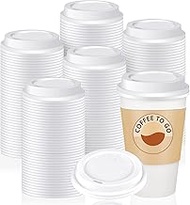200 Pack Hot Drink Lids Plastic Lid Dome Coffee Cup Lid Easy Flow Anti Spill Design Fits Most 10 to 