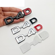 1PCS 3D Metal Car Styling D4D Logo Stickers Car Rear Trunk Body Emblem For Toyota Automobile decorat
