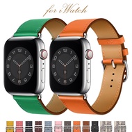 [HOT JUXXKWIHGWH 514] ห่วงหนังแท้สำหรับ Apple Watch Band 45มม. 44มม. สายกีฬา Single Tour Band สำหรับ Apple Watch 42มม. 41มม. IWatch 7 4 5 6 Se 3