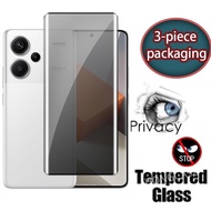 3 pieces packaging Private Tempered Glass For Xiaomi Redmi note 13 Pro plus 5G note13 13Pro 13Proplus 13Pro+ 4G 2024 Anti-Spy Full Cover Screen Protector Anti Peek Privacy Film Protective 9H Hardness