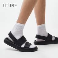 UTUNE Flat Sandals for Men Rubber EVA Sandal Beach Outdoor Soft Shoes