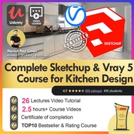 [Video Course] The Complete Vray 5 for Sketchup Course for Kitchen Design  (26 Lectures, 2.5 hours+ 