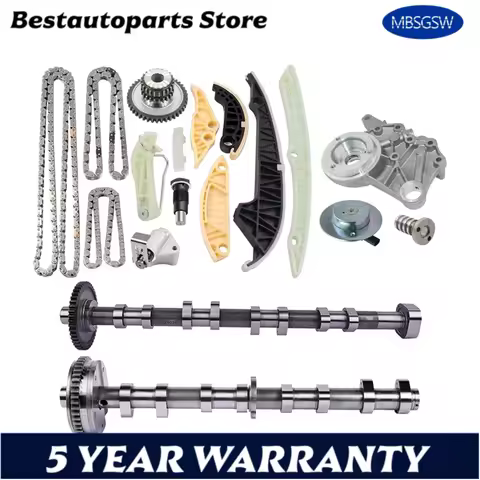 Engine Timing Chain Intake Exhaust Camshaft Kit Oil Pump Fit 2.0 T L GAS For 08-15 Auid A4 Q5 TT VW