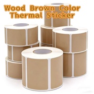 Wood Brown color Thermal barcode Sticker Paper For Xprinter Thermal Printer Waybill Sticker Marklife