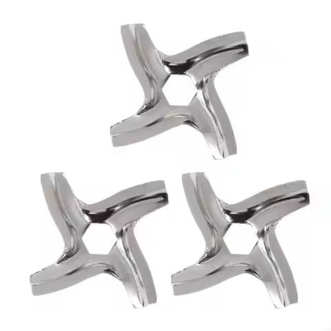 193F 3pcs/set Mincer Knife Crossblade Stainless Steel Anti Rust 4 Square Hole Grinder Parts Accessor