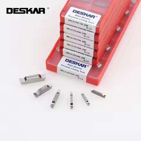 10PCS DESKAR MGGN150 200 250 300 400 500 JM K10 Grooving Inserts Turning Tools CNC Lathe Groove Cutt