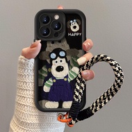 Head Dog Lanyard Suitable for iphone Phone Case Lambskin iphone Phone Case
