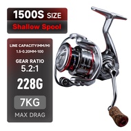 SeaSir | SEASIR Repeater Double Handle Long Casting Shallow Spool Spinning Reel Screw-in Power Handl