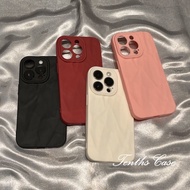 Compatible For IPhone 11 15 14 13 12 Pro Max X XR Xs Max 8 7 6s Plus SE 2020 High-quality Skin Feel Solid Color Pleated Phone Case Soft Cover