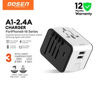 DOSEN Universal Adapter Travel International 35W USB C Adapter Fast Charger QC 3.0 Charger Type C Pl