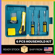 PROOCAM 6PCS Household Tool Set Hardware Toolbox Car Life Hammer Manual Set Tool General Garage Home