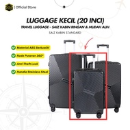 20" ABS Travel Luggage Cabin Size Beg Bagasi Kecil Beroda 360° Anti-Curi Lightweight Kids Luggage Ha