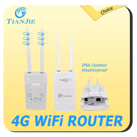 TIANJIE CPE905 Outdoor 4G LTE WiFi Router with IP66 Waterproof & POE Power 150Mbps High-Speed SIM Ca