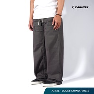 Carnos Loose Chino Pants Arial Dark Grey Seluar Slack Lelaki Seluar Baggy Lelaki Seluar Panjang Lela