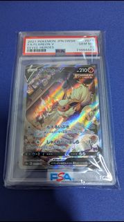 PTCG pokemon flareon 073/069 火伊布V SR 伊布英雄 PSA 10