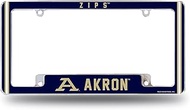 Rico Industries NCAA University of Akron Zips 12" x 6" Chrome All Over Automotive License Plate Fram