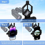 Universal Cell Adjustable Adapter Mount Microscope Spotting Scope Telescope Clip Bracket Mobile Phon
