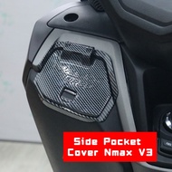 NMAX155 V3 Waterproof Storage Cap Pocket Cover ABS UPGRADE Side Pocket anti-theft lock anging hook Y